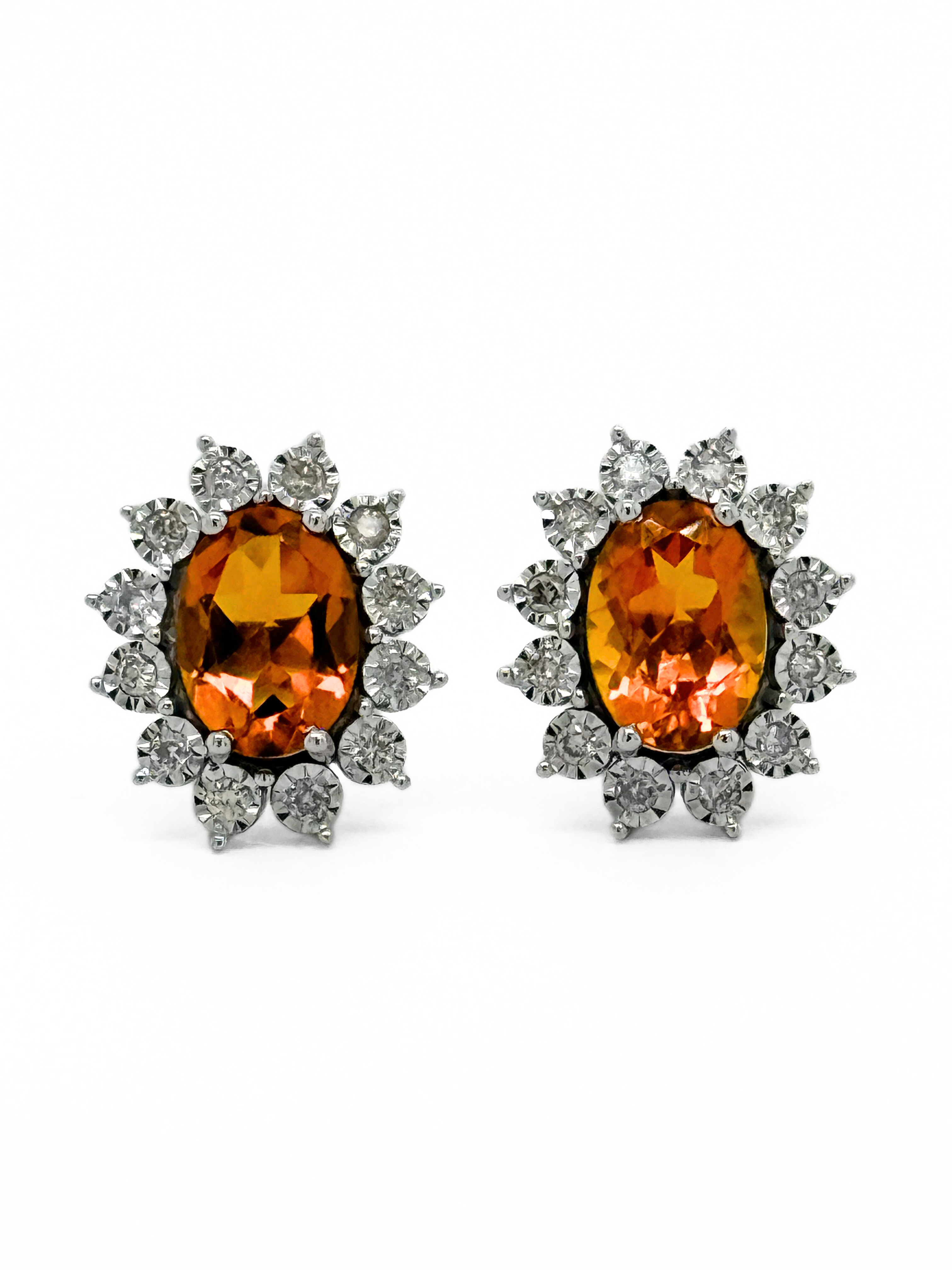 OV CITRINE STUD EARRINGS-116426
